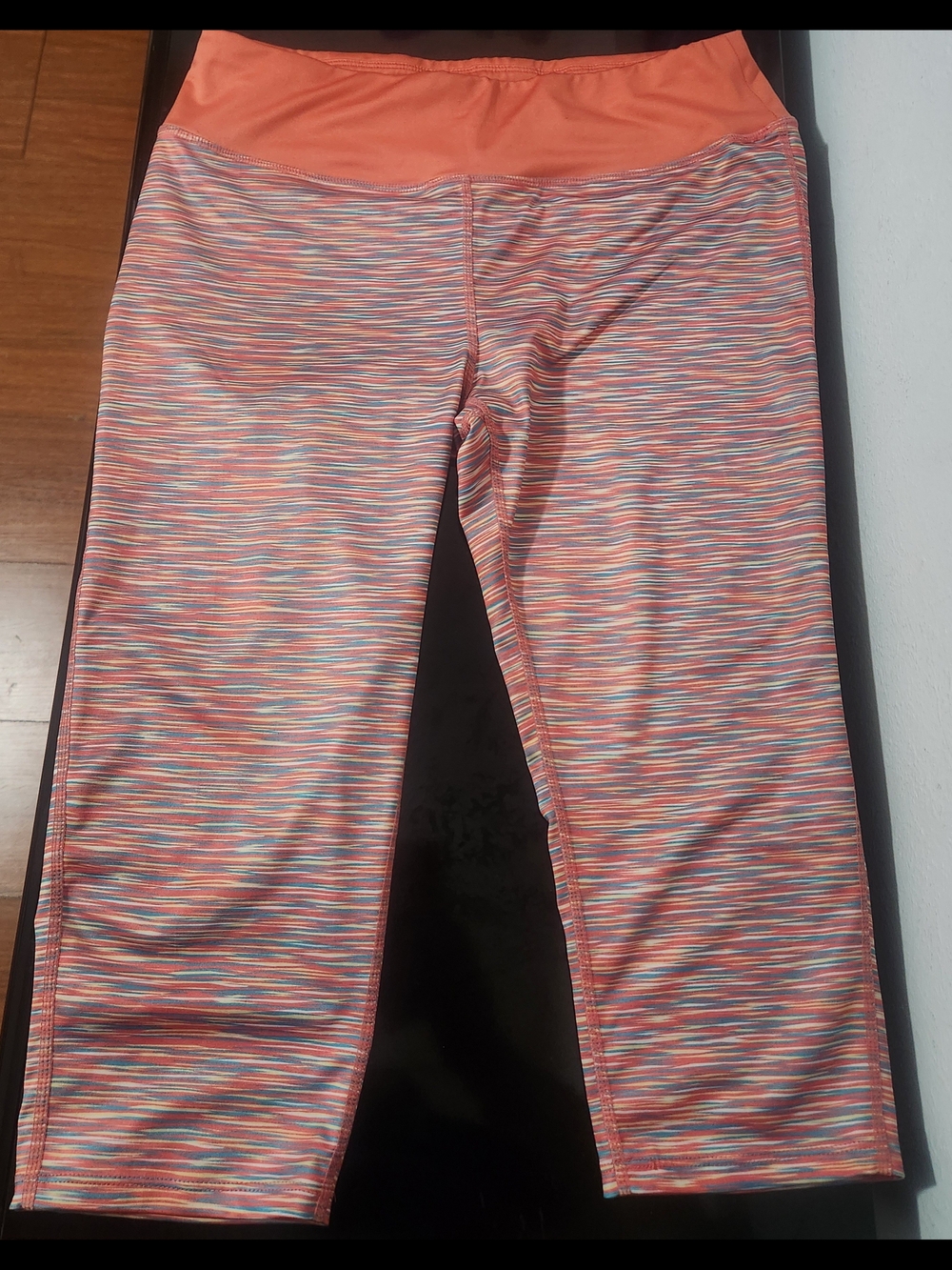Reel Legends Coral Multicolor Space-Dye Capri Leggings